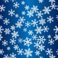 Snowflakes blue seamless pattern