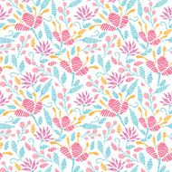 Emboridered garden seamless pattern background