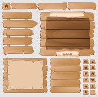Wooden web elements set