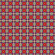 Seamless Vector Talavera Style Pattern and Background