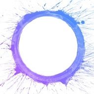 Colorful Water Color splash on circle N3