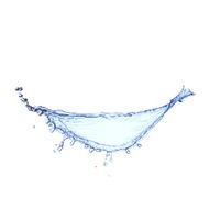 Blue water splash isolated on white N22