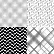 Set of vector seamless retro patterns N4