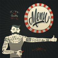 Vintage graphic element for menu