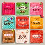 Food and drinks labels set