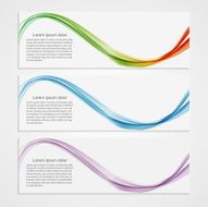 Collection banners modern wave design Colorful background N2