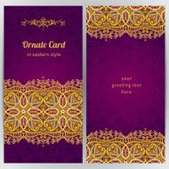 Vintage ornate cards in oriental style N76