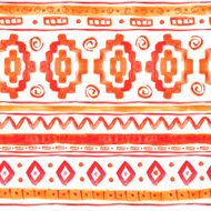 Watercolor Ethnic African Seamless Background N4