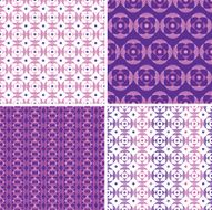 Four Geometric Fabric Tiles Seamless Patterns Set