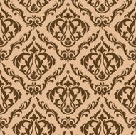 Tracery brown seamless pattern