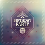 Birthday party invitation card design with abstraction N2