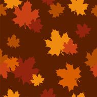 Seamless pattern with autumn maple leaves Vector EPS 8 N4