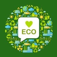 Background with ecology icons N3