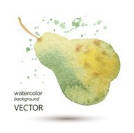 Abstract pear watercolor hand painted background N2