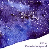 Blue space background Watercolor Vector illustration N8