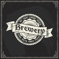 Retro Styled Beer design on a blackboard N3