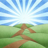 road view recycled paper craft background N6