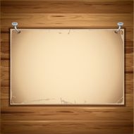 Paper sheet on wooden background