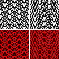 Wave simple seamless patterns