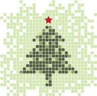A Abstract Christmas tree card