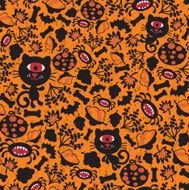 Seamless Halloween background with monsters