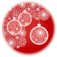 christmas ball red round