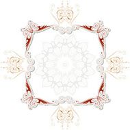 Vintage Floral Frame N51