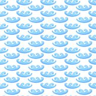 Watercolor seamless pattern with waves N2
