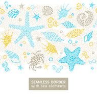 Seamless border with sea elements N2