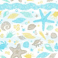 Seamless pattern with sea elements N4