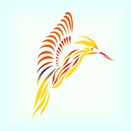 Beautiful hummingbird on background vector N2