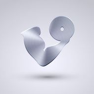 Vector full metal icon on blue background Eps10 N113