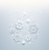 Christmas Decoration Made From Snowflakes N3