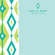 Emerald green ikat diamonds square torn seamless patterns backgrounds N2