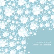 Shiny diamonds corner frame seamless pattern background