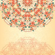 background with a round floral pattern