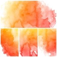 Set of Colorful water color painting background N648