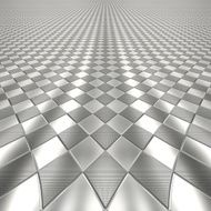 Metal silver checked pattern N25