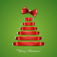 Christmas tree and ribbon