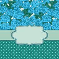 Vintage vector flower frame N202