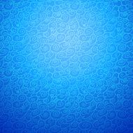 Wave seamless ornamental background in blue color option N2