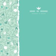 Blossoming Branches Square Torn Seamless Pattern Background N2