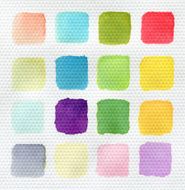 Set of watercolor isolated on white background