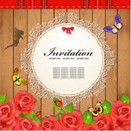 Flower Fairy on a wood texture for your design N4