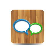 Vector chat forum application icon