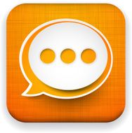 Web linen app speech bubble icon