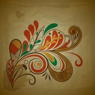 vector retro floral composition