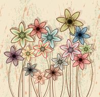 multicolored pastel garden