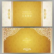 Vintage ornate cards in oriental style N77