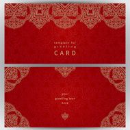 Vintage ornate cards in oriental style N78